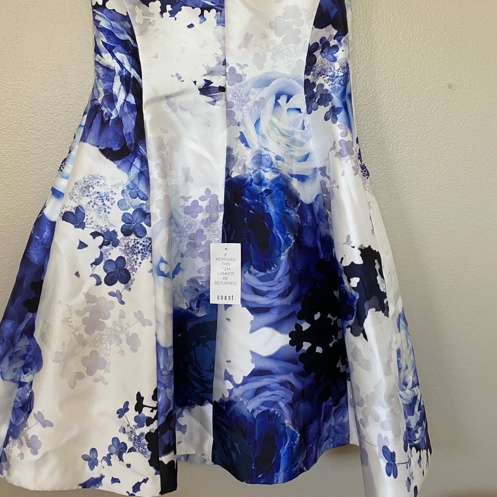 Women Size 14 UK Coast Formal dress, sleeveless, blue floral